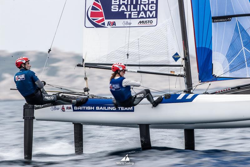 John Gimson and Anna Burnett - Paris 2024 Olympic Sailing Test Event, Marseille, France photo copyright World Sailing taken at  and featuring the Nacra 17 class