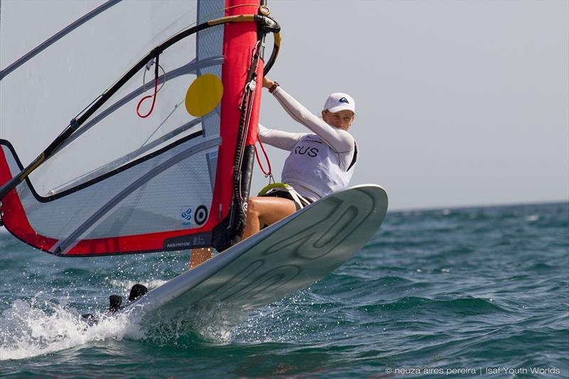 Stefania Elfutina at the 2014 Youth Worlds photo copyright Neuza Aires Pereira / ISAF taken at Tavira Sailing and featuring the RS:X class