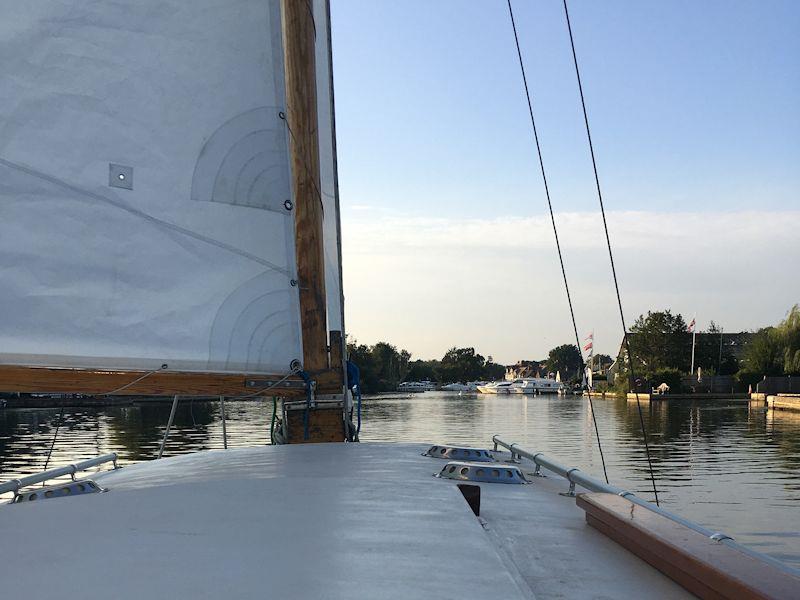 Approach to Horning - Sailing (mis)adventures on the Norfolk Broads photo copyright Liz Potter taken at  and featuring the Gaffers class