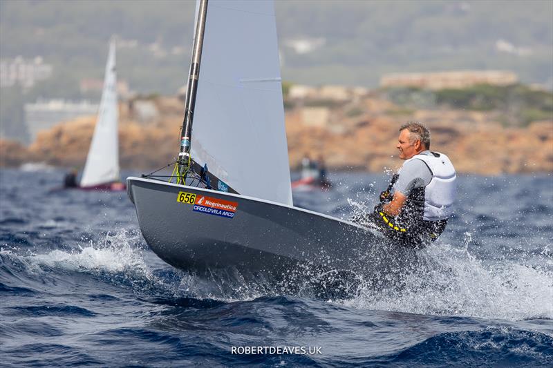 OK Dinghy Autumn Trophy in Bandol Day 3 - Simon Cox was feeling lucky but is in 14th overall photo copyright Robert Deaves / www.robertdeaves.uk taken at Société Nautique de Bandol and featuring the OK class