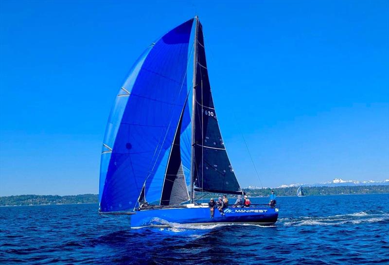 Tad Fairbank's FB35 Manifest, seen here at the SYC's 2023 Vashon Island Race sporting a lighterweight keel bulb photo copyright crew of Annapurna taken at Seattle Yacht Club and featuring the ORC class