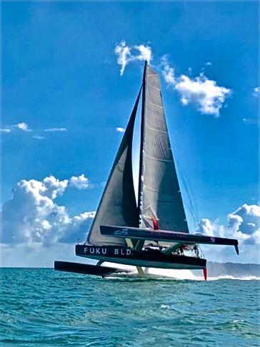 The ORMA60 SHK Scallywag/FUKU at pace duirng a training session at Subic Bay in the Phillipines photo copyright SHK Scallywag taken at  and featuring the ORMA 60 class