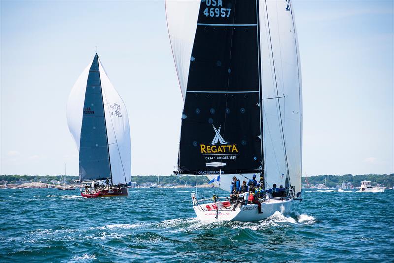 Racecourse action at the start of the 2019 Marblehead to Halifax Race photo copyright Cate Brown/catebrownphoto.com taken at Boston Yacht Club and featuring the PHRF class
