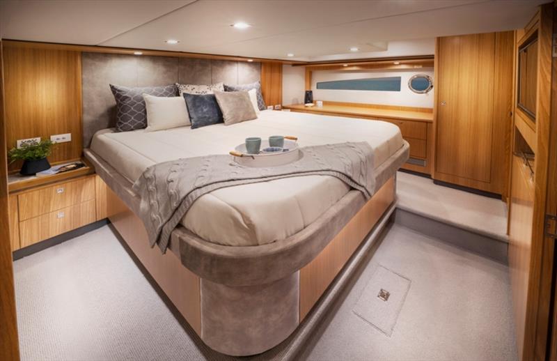 Riviera 5400 Sport Yacht Platinum Edition Master Stateroom photo copyright Riviera Australia taken at  and featuring the Power boat class