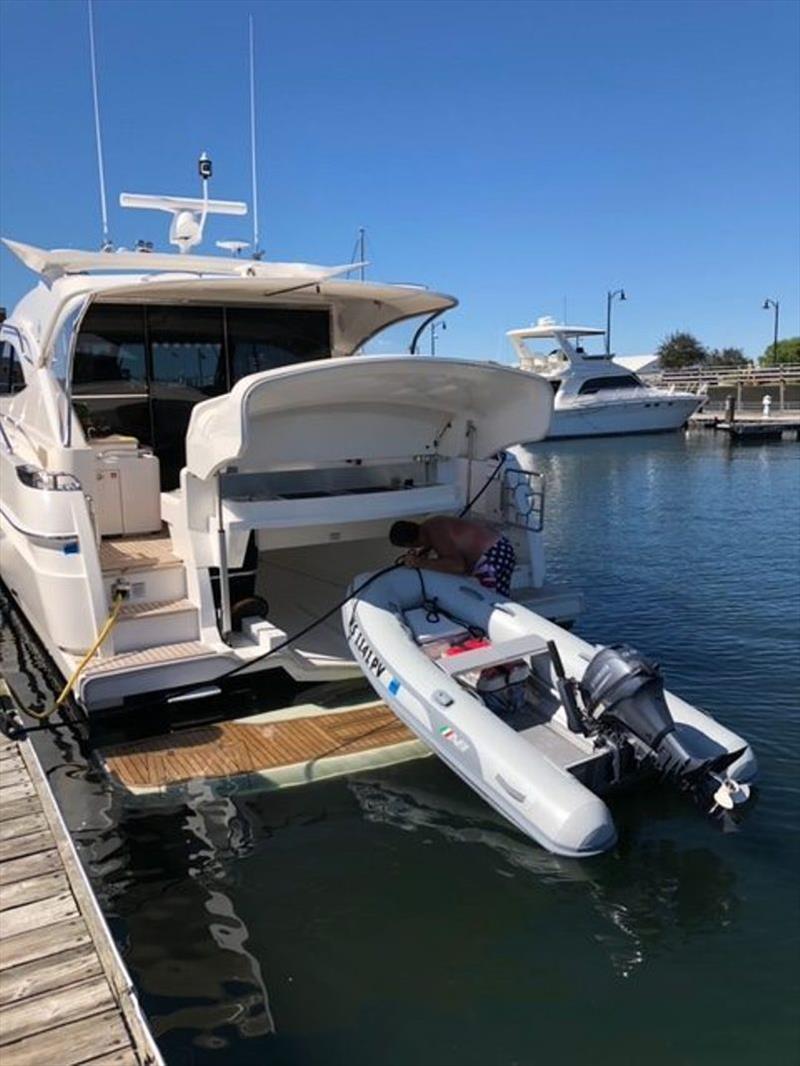 A tender garage was a ‘must have' for Roger and Laura photo copyright Riviera Australia taken at  and featuring the Power boat class