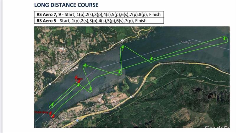 Course map - RS Aero Worlds at Cascade Locks, Oregon day 3 photo copyright CGRA taken at Columbia Gorge Racing Association and featuring the  class
