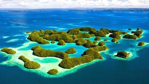 Seventy Islands, Palau - One of several Rock Islands chains in Palau photo copyright Cohen's Lab taken at  and featuring the  class