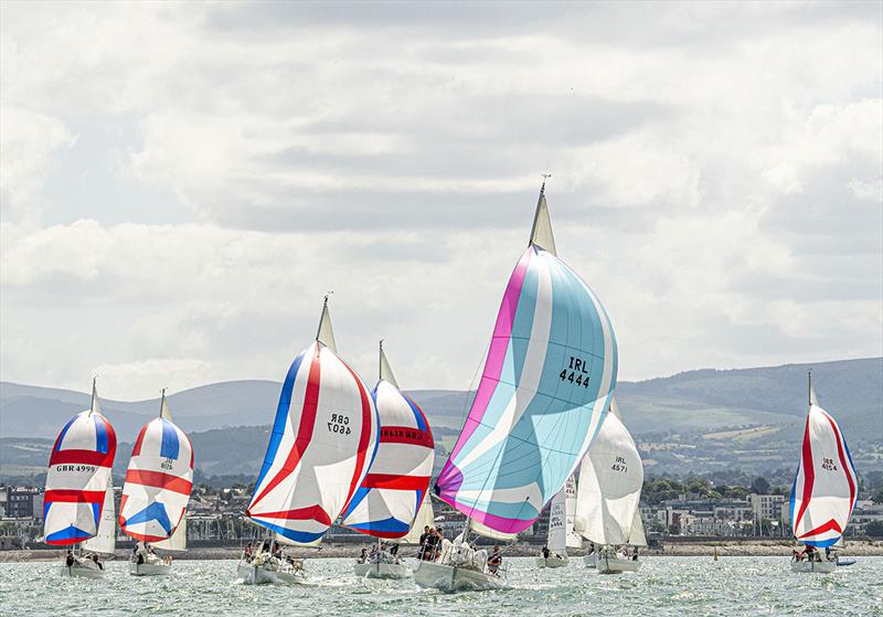 The Sigma 33 class competing in the 2023 Volvo Dun Laoghaire Regatta on Dublin Bay photo copyright Michael Chester taken at Royal Irish Yacht Club and featuring the Sigma 33 class
