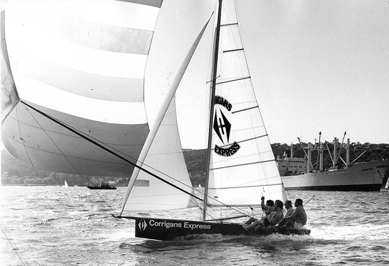 A 1970s four-handed Corrigans Express photo copyright Archive taken at Australian 18 Footers League and featuring the 18ft Skiff class