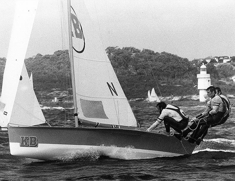 KB in action during a Giltinan Championship race photo copyright Frank Quealey taken at Australian 18 Footers League and featuring the 18ft Skiff class