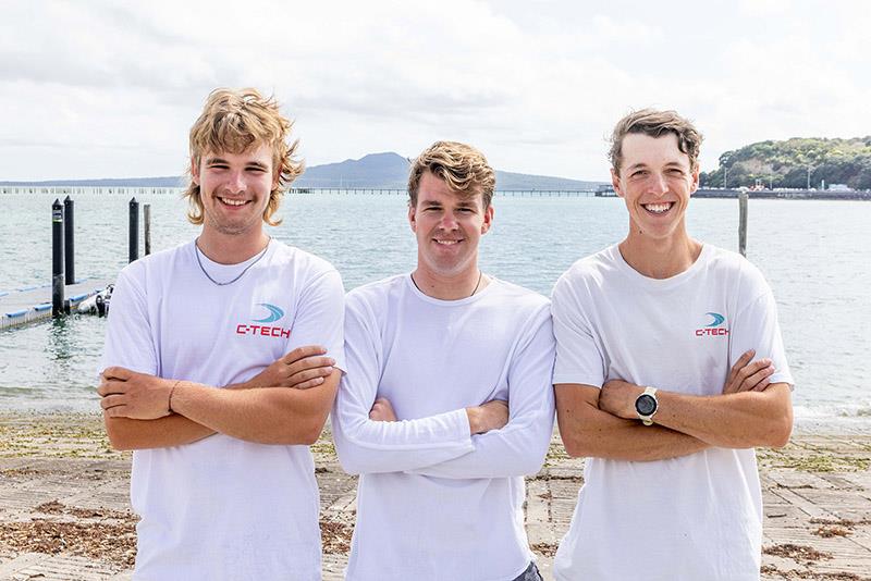 ASCC2 crew left to right, Sam Richardson, Craig Keenan, Gavin Ninnes photo copyright Suellen Hurling, Live Sail Die taken at Australian 18 Footers League and featuring the 18ft Skiff class