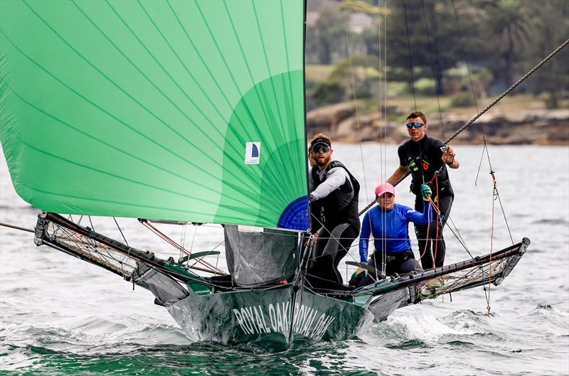 The Oak Double Bay-4 Pines during the 18ft Skiff Queen of the Harbour 2024 photo copyright SailMedia taken at Australian 18 Footers League and featuring the 18ft Skiff class