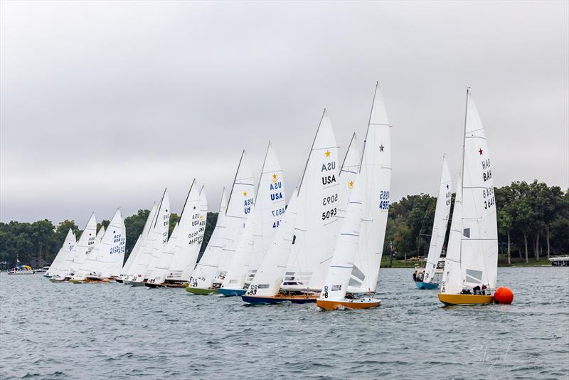 7th Annual Vintage Gold Cup Day 1 Race Start photo copyright Stryd Photography taken at Gull Lake Yacht Club, Michigan and featuring the Star class