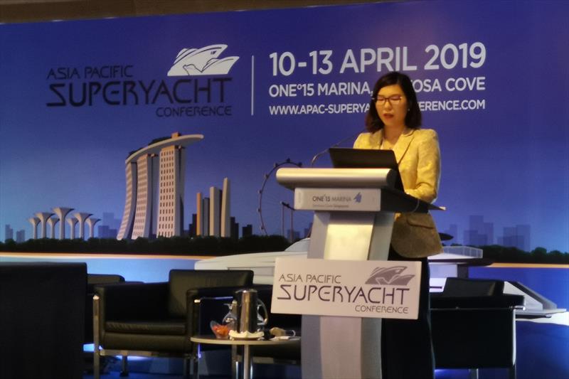 Kara Yeung, Executive Director of Hong Kong Cruise and Yacht Industry Association photo copyright Asia Pacific Superyacht Conference taken at ONE15 Marina Club and featuring the Superyacht class