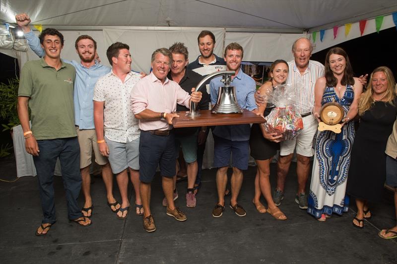 John McMonigall's Oyster 82 Zig Zag lift the Gosnell Trophy - 2020 Superyacht Challenge Antigua, Final Day photo copyright Ted Martin taken at  and featuring the Superyacht class
