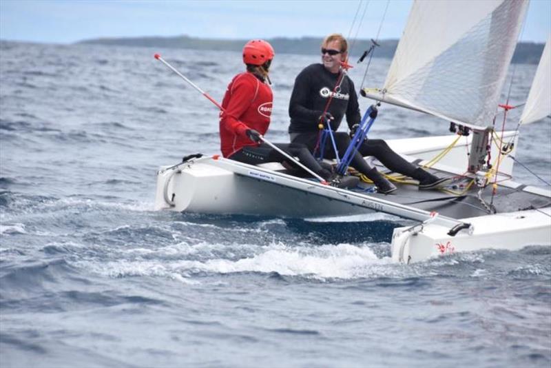 Father and daughter - Portland EyeCare Taipan Catamaran Australian Championships 2018/19 photo copyright Mary Tulip taken at  and featuring the Taipan class