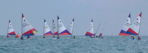 The fleet at the 2001 Arun Topper Open photo copyright Roger Elliman taken at Arun Youth Aqua Centre and featuring the Topper class