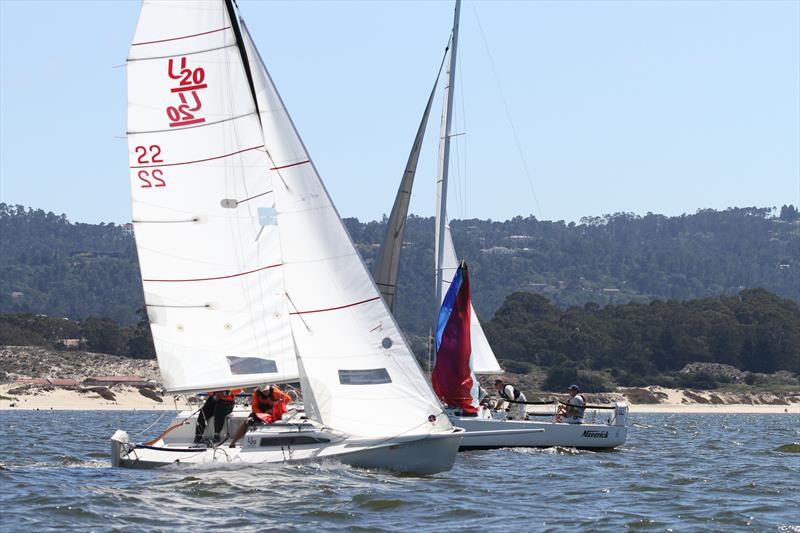 Ultimate 20 racecourse action on the waters of Montrey Bay - photo © Image courtesy of the Ultimate 20 Class 