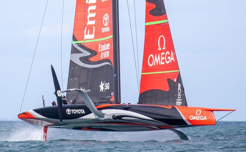 Emirates Team New Zealand's AC75 is supplied with Armare Ropes photo copyright Richard Hodder / ETNZ taken at  and featuring the  class