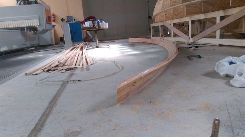 Here is the port stringer, ready for final sanding and finishing photo copyright WSI taken at  and featuring the  class