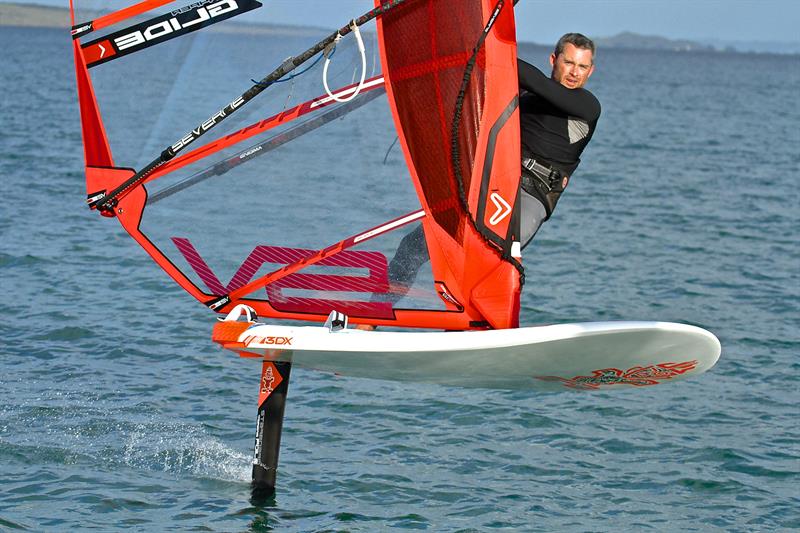 A Windfoiler is one of the new classes/equipment being promoted for the 2024 Olympic Regatta in place of the RS:X Windsurfer photo copyright Richard Gladwell taken at Takapuna Boating Club and featuring the Windsurfing class