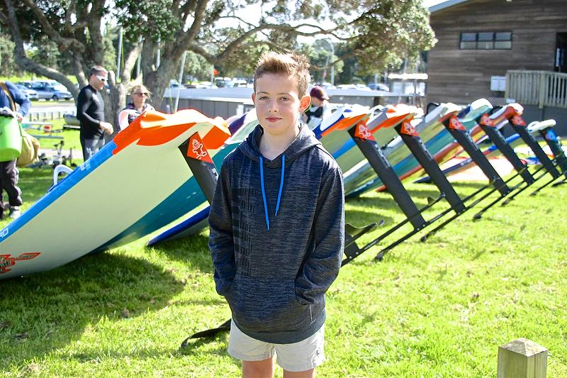 Matthew McIntosh (11) has been sailing a Windfoiler in New Zealand, with an 8yr old said to be doing the same in the Netherlands photo copyright Richard Gladwell taken at Wakatere Boating Club and featuring the Windsurfing class