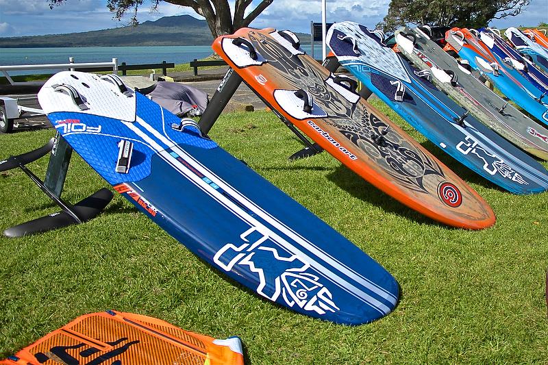 Windfoil use a fat board and look for early flight photo copyright Richard Gladwell taken at Wakatere Boating Club and featuring the Windsurfing class