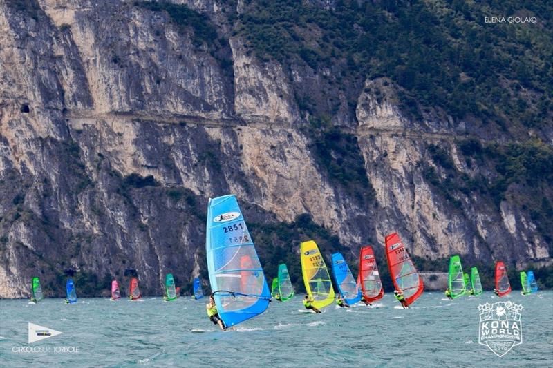 Kona Worlds 2019 at Lake Garda - Day 1 photo copyright Elena Giolai taken at Circolo Surf Torbole and featuring the Windsurfing class