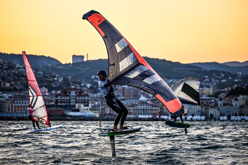 Barcolana: Spectacular day of racing with para sailing and next generation foil academy photo copyright Martina Orsini / Barcolana taken at  and featuring the Wing Foil class